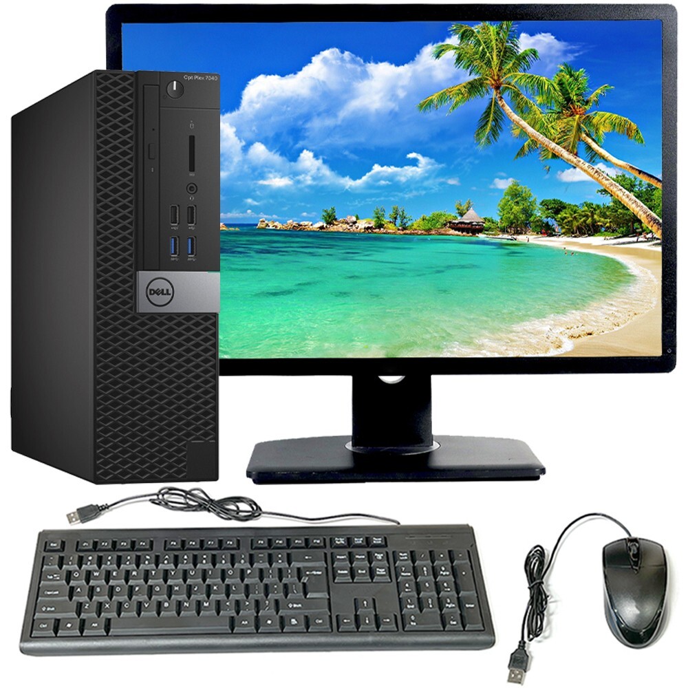 Dell Desktop i5 Computer PC 8GB RAM 240GB SSD HD 22in LCD Windows 10 Pro Wi-Fi