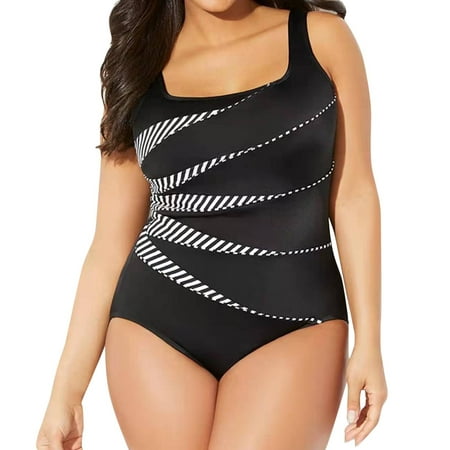 Women Plus Size Push Up Padded Bikini Swimsuit Training Athletic Swimwear Sport Shirred Tank Swimwear Vintage Bathing Suits Sexy Swimsuits Hawaiian Beach Print Bathing Suits