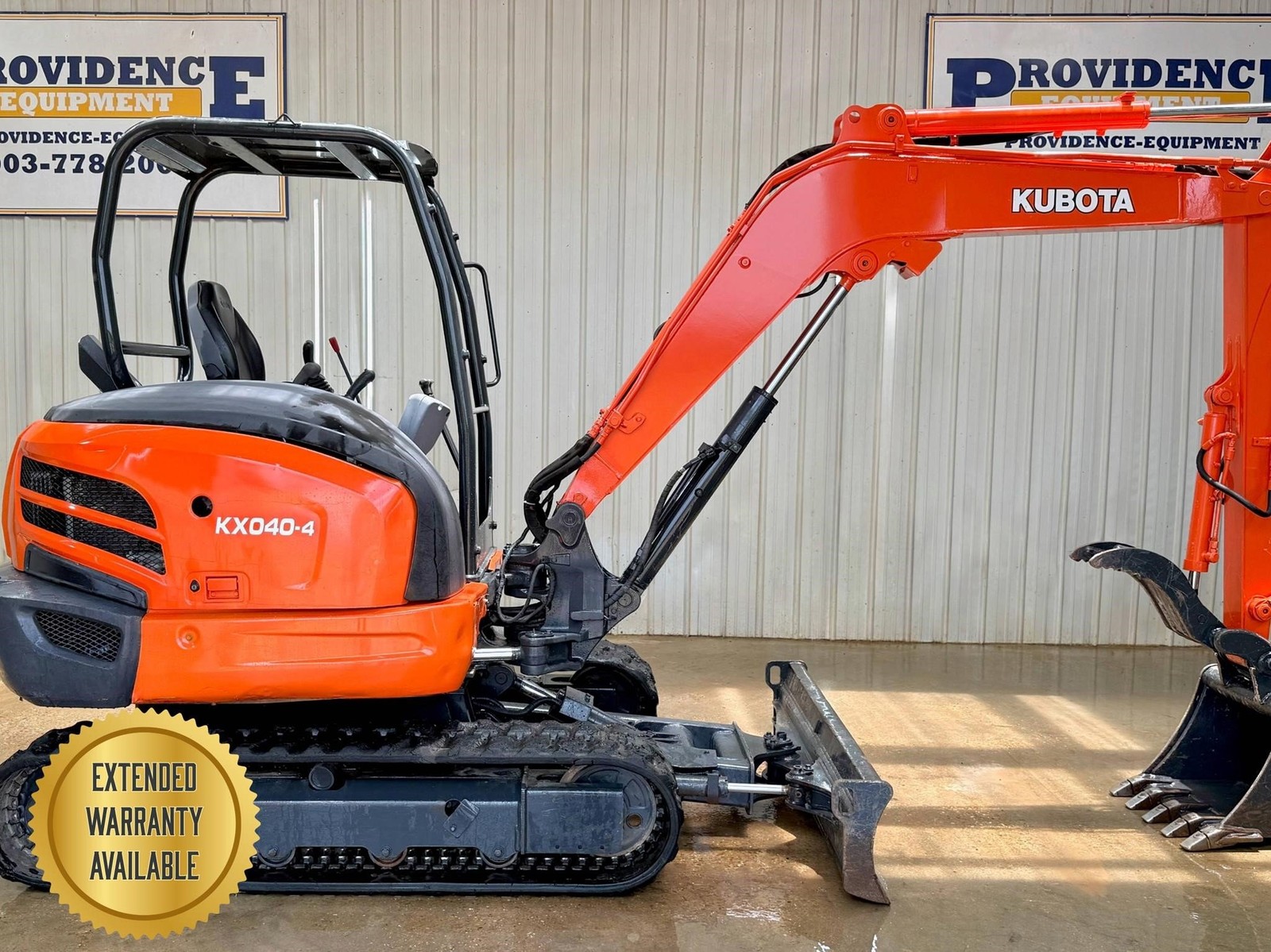 2019 KUBOTA KX040-4 OROPS ANGLE BLADE THUMB MINI COMPACT TRACK EXCAVATOR