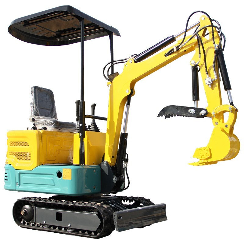FREE SHIPPING 1T Mini Excavator For Farm Use Digger 13.5HP Gas Tracked Crawler