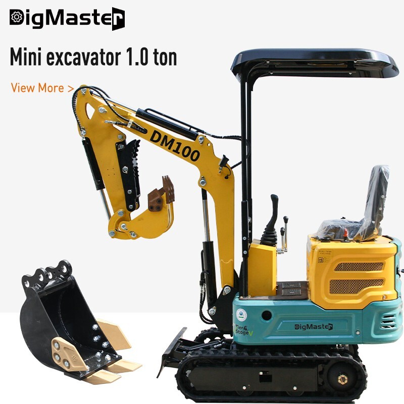 FREE SHIP 1TON Mini Excavator 13.5HP Gasoline Ceiling Tracked Crawler Garden