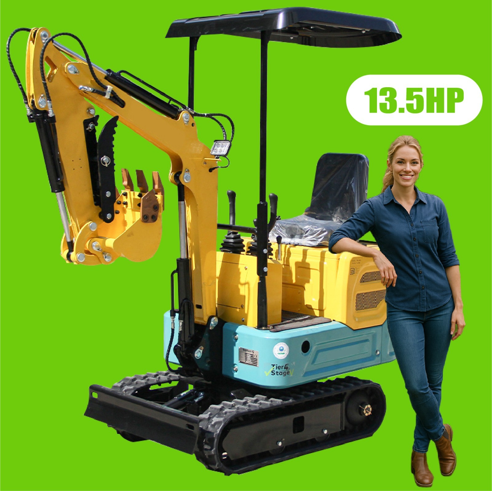 Free Shipping Garden USA Inventory Mini Excavator 2025 New Gasoline