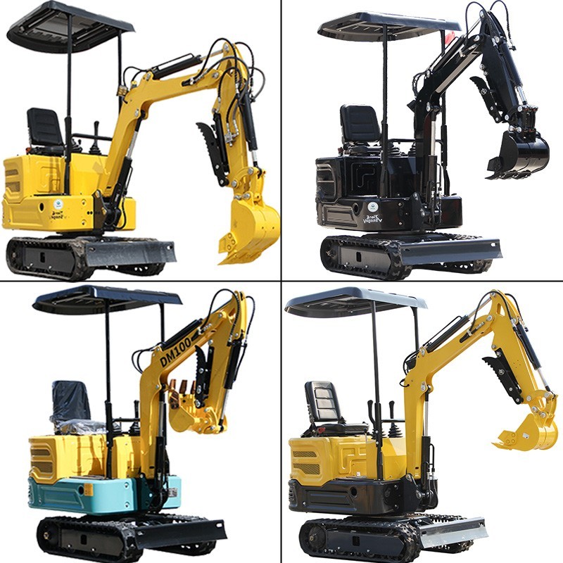 2025 Brand NEW 13.5HP Gas 1T Mini Crawler Excavator Digger FREE Ship Unloading