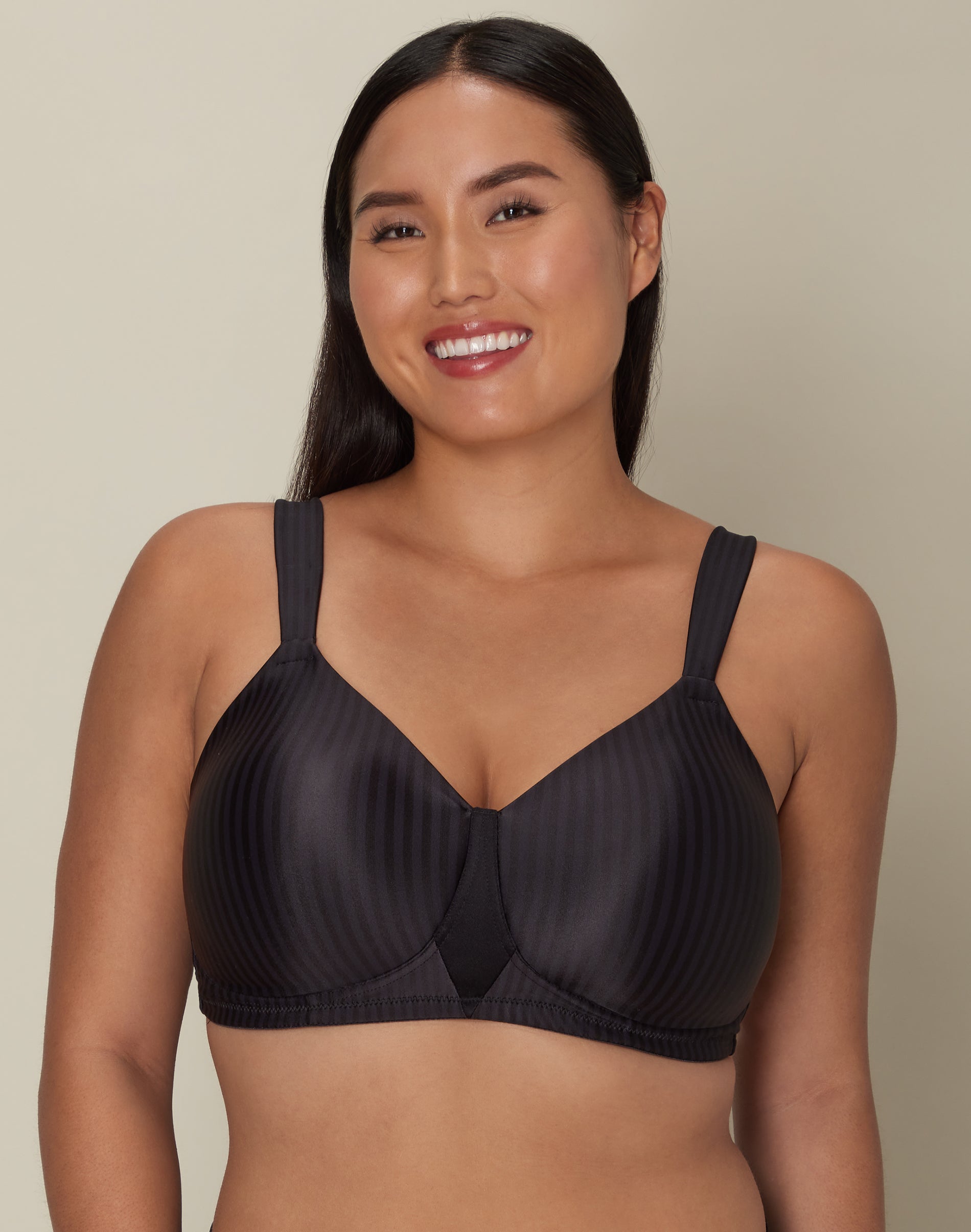 Playtex Secrets Perfectly Smooth Wireless Bra Black 40D Women’s