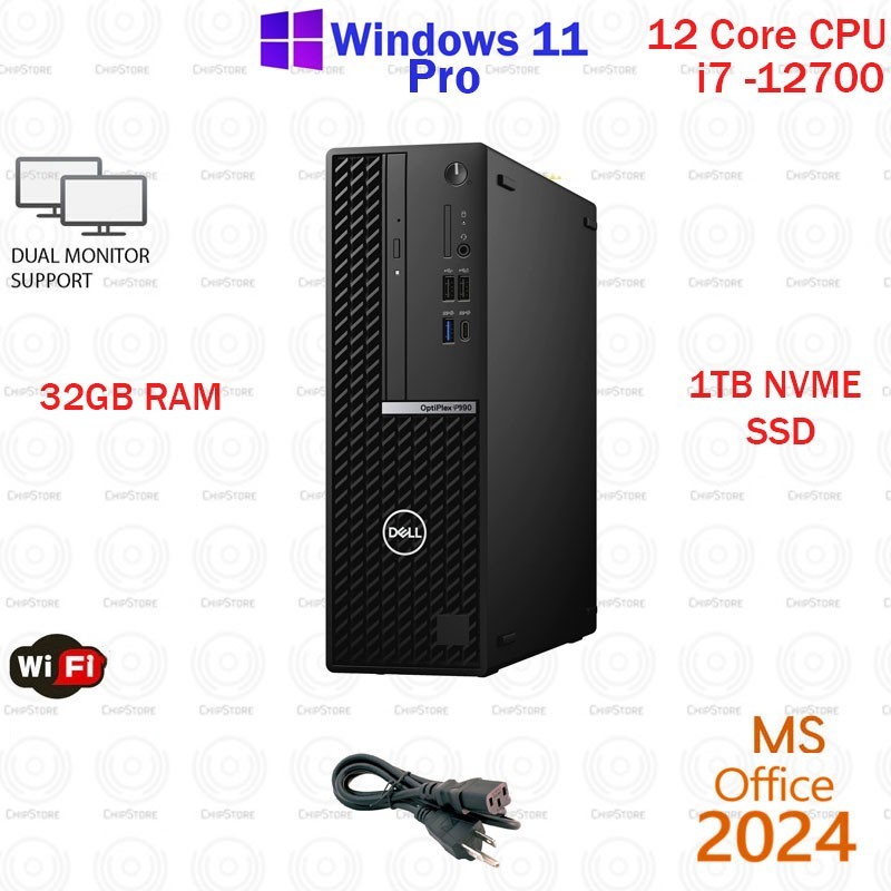 Dell Optiplex 5000 Core i7-12700 12 Core 32GB RAM 1TB NVME SSD Win11 Office 2024