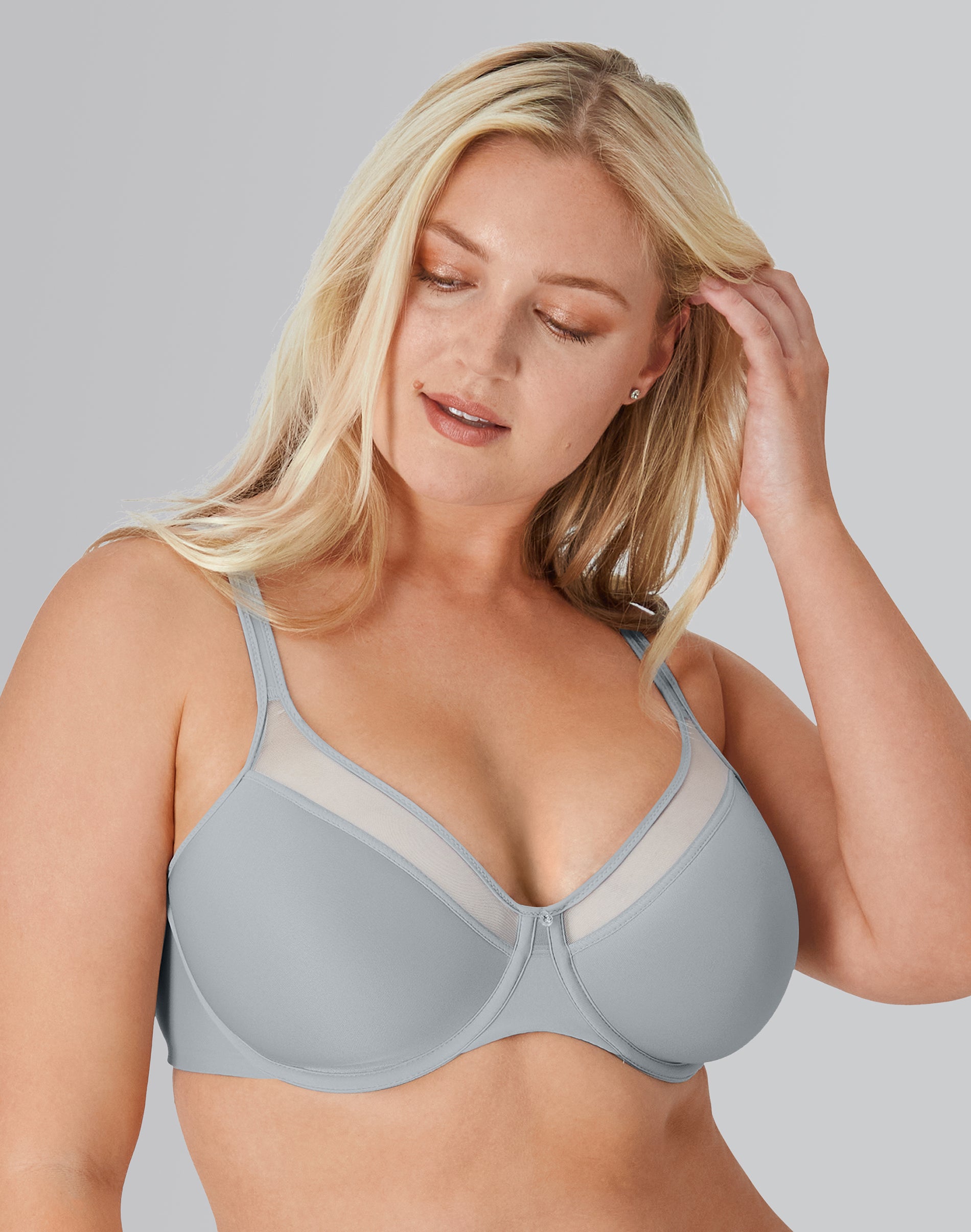 Bali One Smooth U Ultra Light Underwire Bra Crystal Grey 34D Women’s