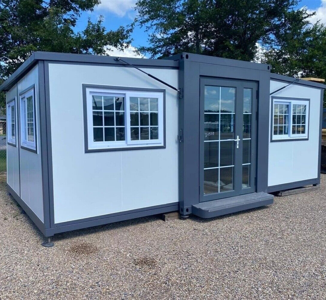 13X20ft Mobile Expandable Prefab House Prefabricated Tiny Home w/Bathroom Shower