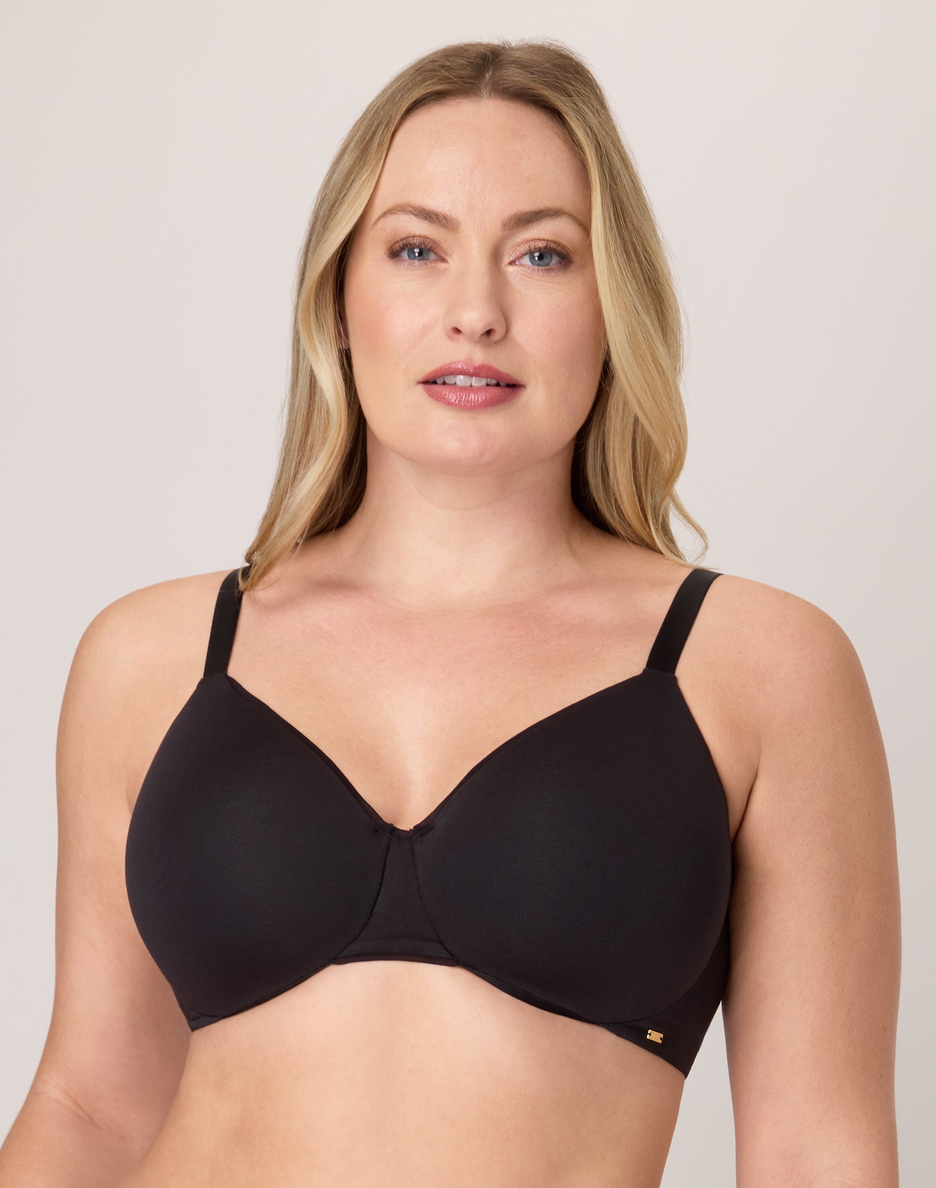 Bali Cotton Collection Underwire T-Shirt Bra Black 34D Women’s