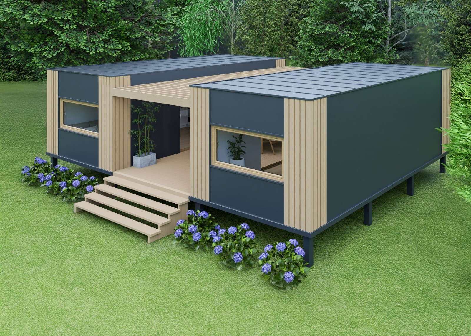 Tiny house, mobile holiday home with equipment