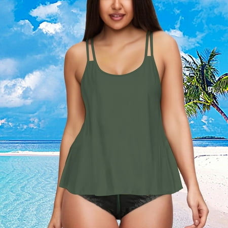 Valueadd Womens Flowy Tankini Tops Modest Bathing Suit Loose Fit Swimsuit Swim Tops No Bottom 2025