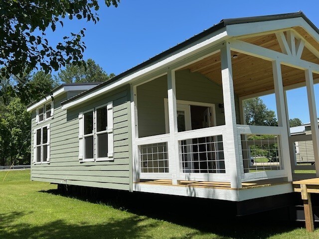 TINY HOME CABINS – CUSTOM BUILT FOR YOUR PREPPED PROPERTY- ELEGANT RUSTIC CABINS