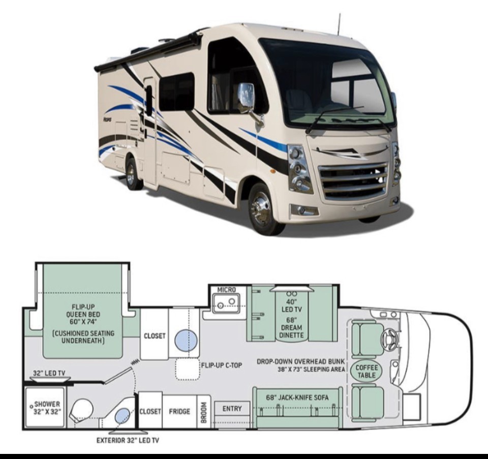 2018 THOR VEGAS 30 FT CLASS C RV MOTORHOME 23K MILEAGE