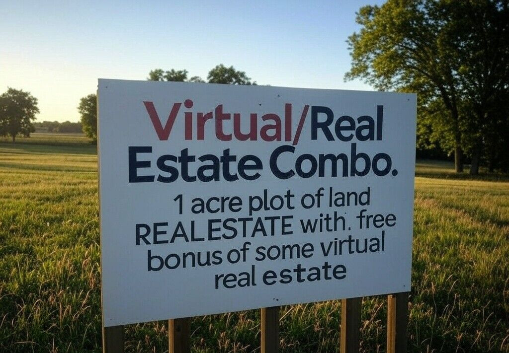 1 acre plot of land REAL ESTATE with free bonus of some virtual real estate