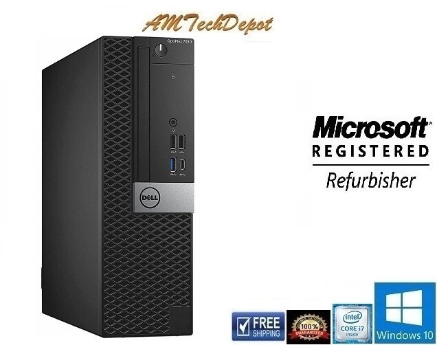 Dell Optiplex 7050 SFF Intel Core i7-7700 3.6Ghz 32GB 512GB SSD Win10 Pro 64-bit