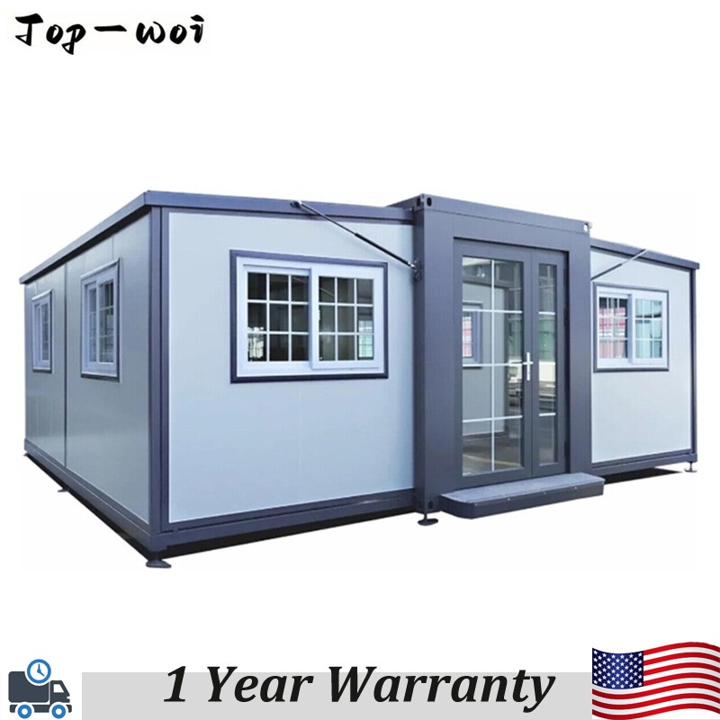 13X20ft Mobile Expandable Prefab House Prefabricated Tiny Home w/Bathroom Shower