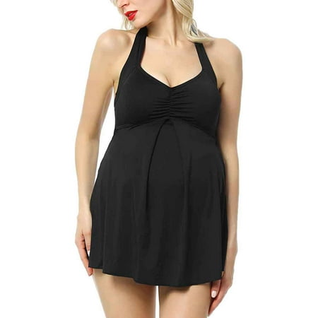 Glow & Grow Maternity Women’s UPF 50+ Colorblock One Piece Swimsuit (Regular & Plus Size)
