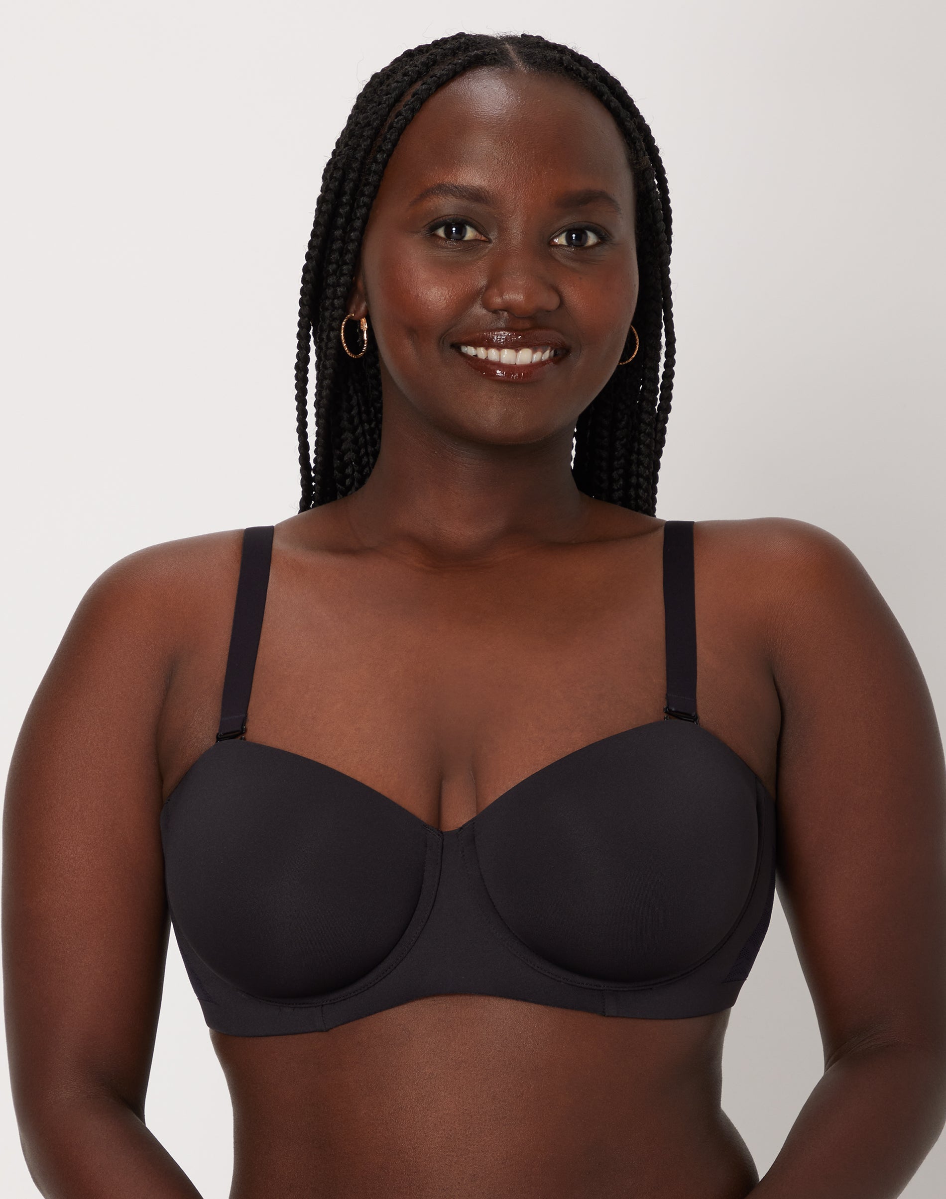 Bali’s Coolest Smoothing Strapless Minimizer Bra Black 36C Women’s