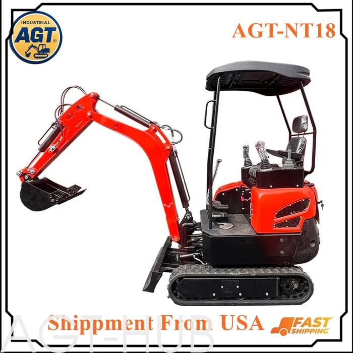 AGT 1.4 ton Kubota Diesel Engine Mini Excavator With Side Swing Boom NT18