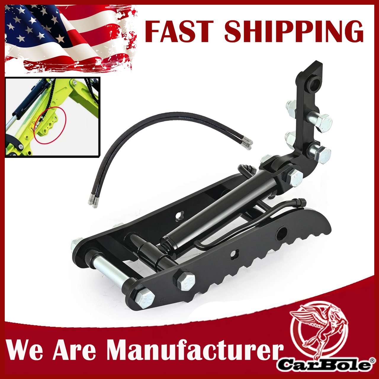 New Hydraulic Thumb Clip Attachment Tool  with 3-Holes For Mini Excavator