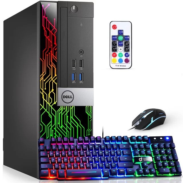 Dell RGB Desktop Computer Intel i5 6th gen PC 8GB 500GB HDD Windows 10 pro Wi-Fi