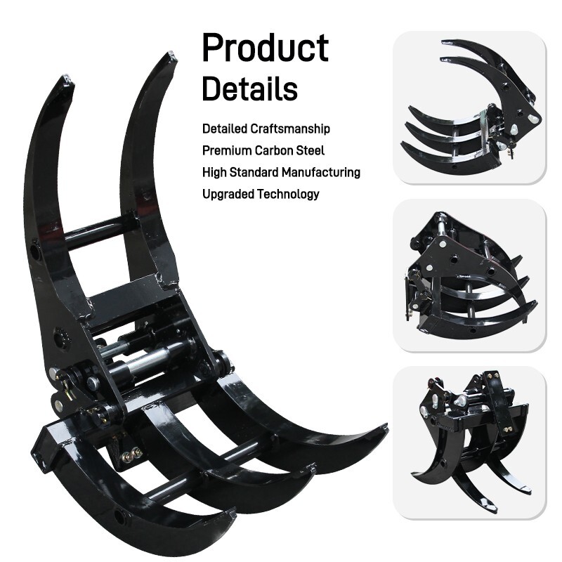 Mini Excavator Attachment Grapple Grabber for Grabbing Scrapping Piling For Sale