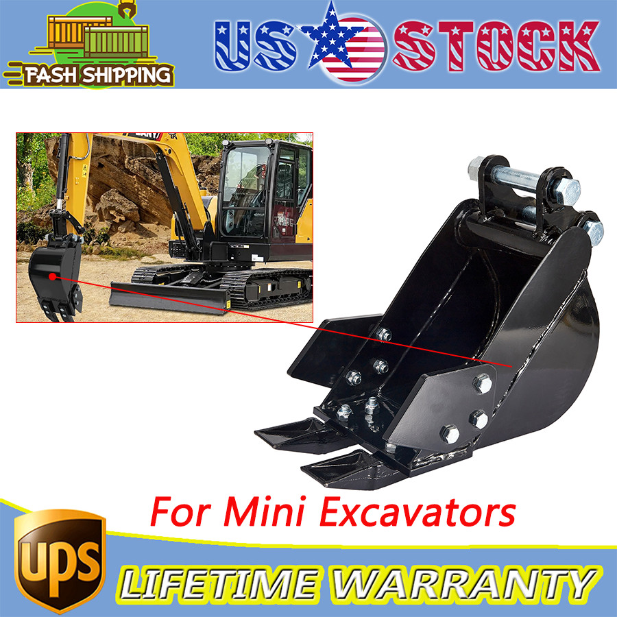 200mm 7.8″ inch  Narrow Bucket Attachment Fit for 1-1.8 Ton Mini Excavators US