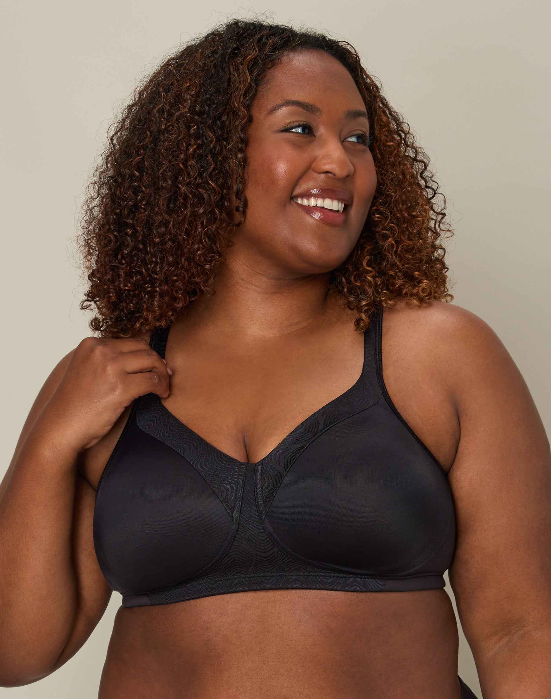 Playtex 18 Hour Cool & Breathable Wireless T-Shirt Bra Black 48D Women’s