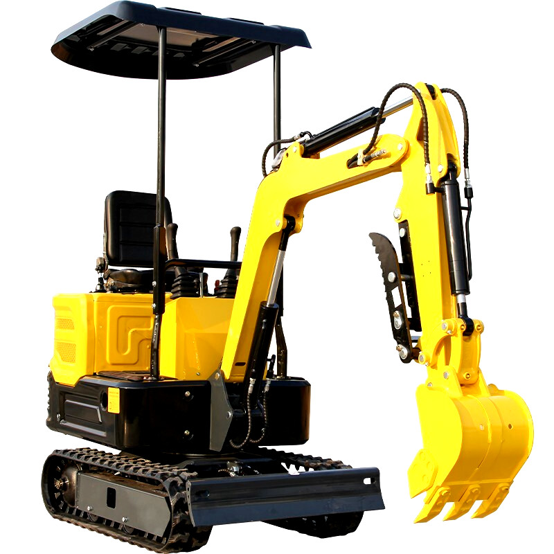 1 Ton Mini Excavator Hydraulic Track  Crawler Gas 13.5 HP Digger