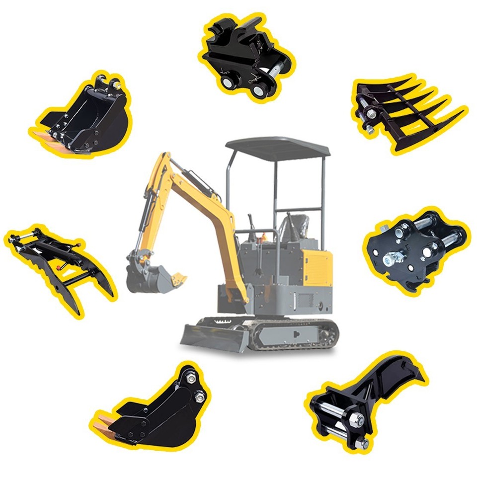 Mini Excavator Attachments for 0.8-2 Ton Small Excavators/Free Shipping – US