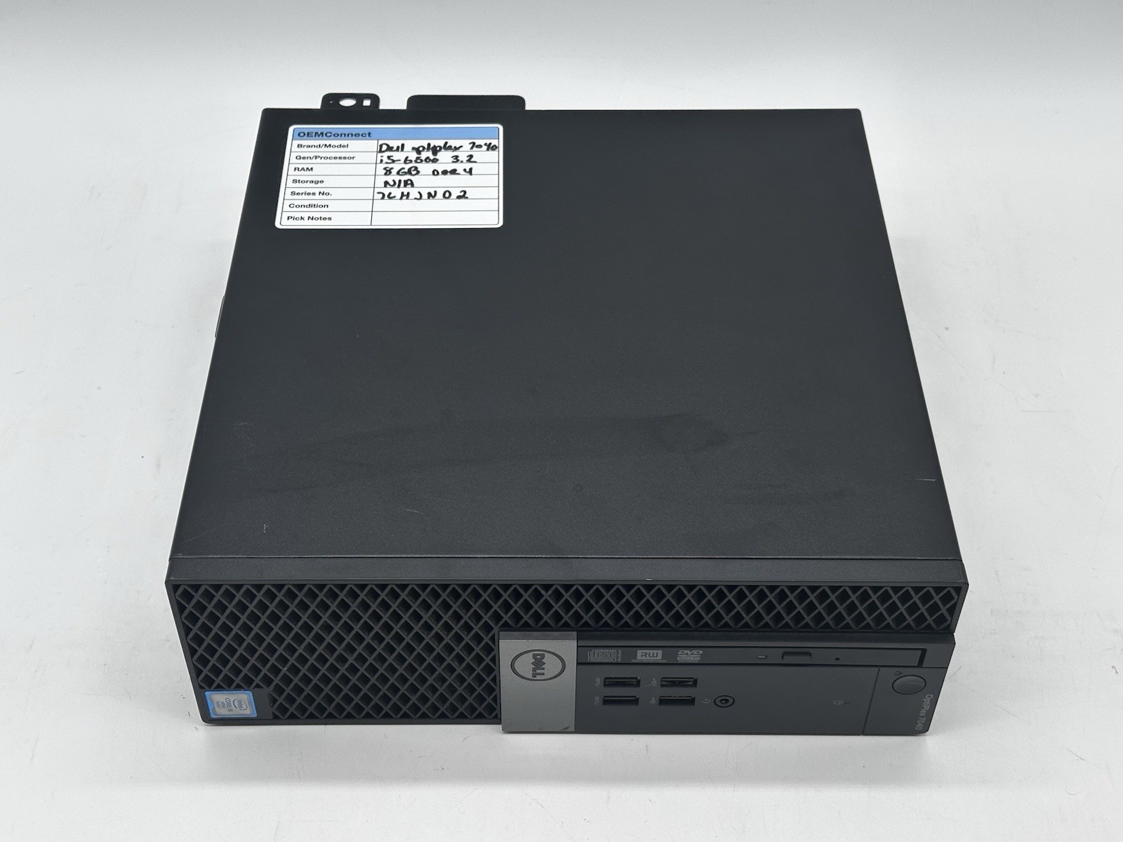 Dell OptiPlex 7040 SFF Desktop (Core i5-6500 3.2GHz 8GB) No HHD/OS/Charger