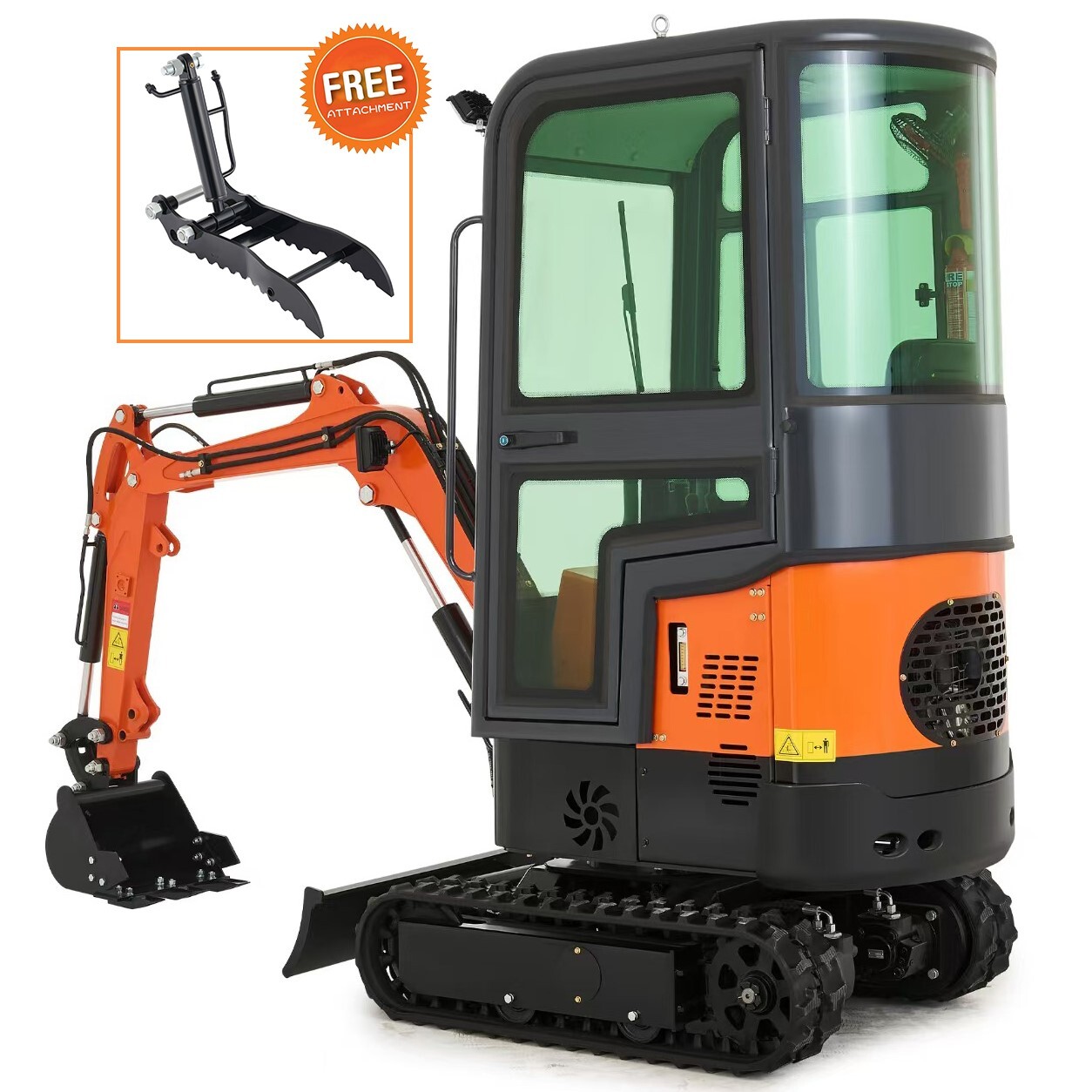 13.5HP Mini Excavator 1 Ton Mini Crawler Excavator B&S EPA Gas Engine W/ Cabin