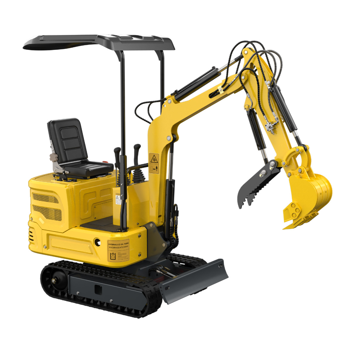 A Mini Excavator 2000lbs 13.5HP EPA Engine Lndustrial Crawler Digger USA +Bucket