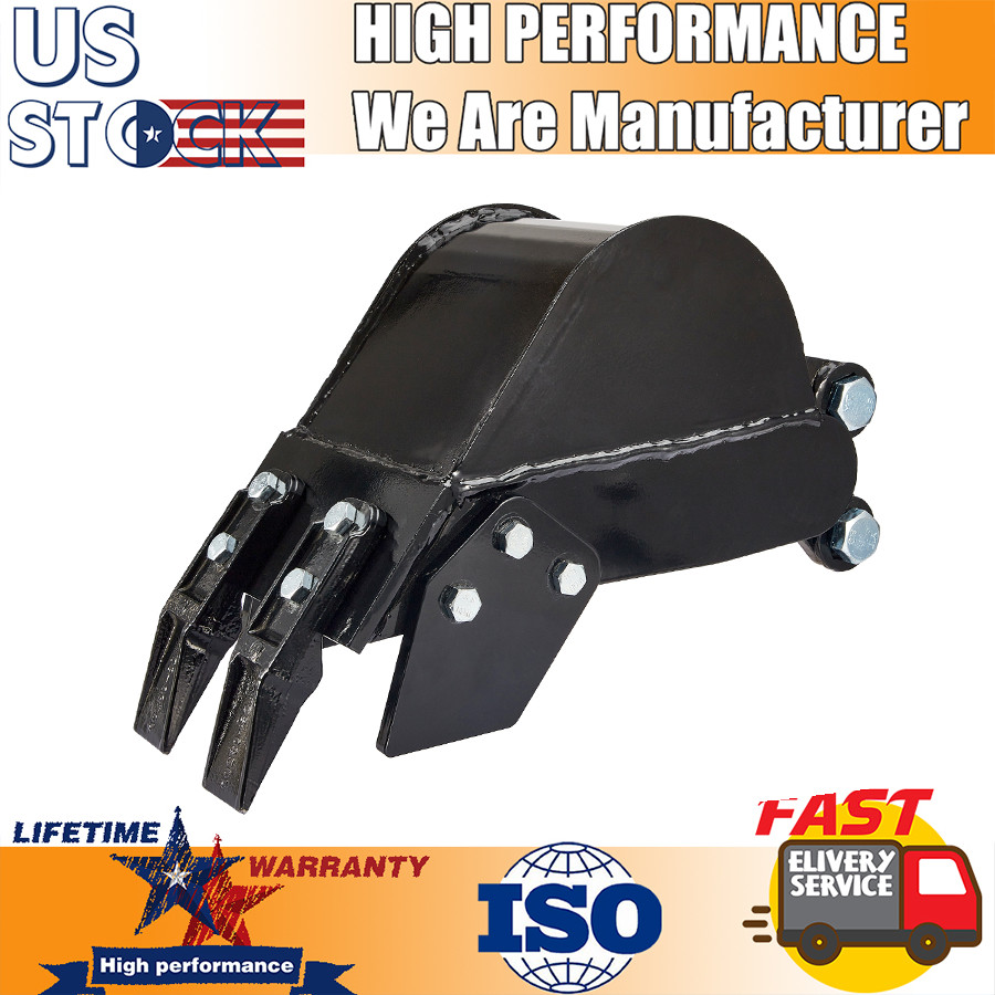 Narrow Bucket Attachment 2-Teeth for 1-1.8 Ton Mini Excavators 200mm/7.8″ inch