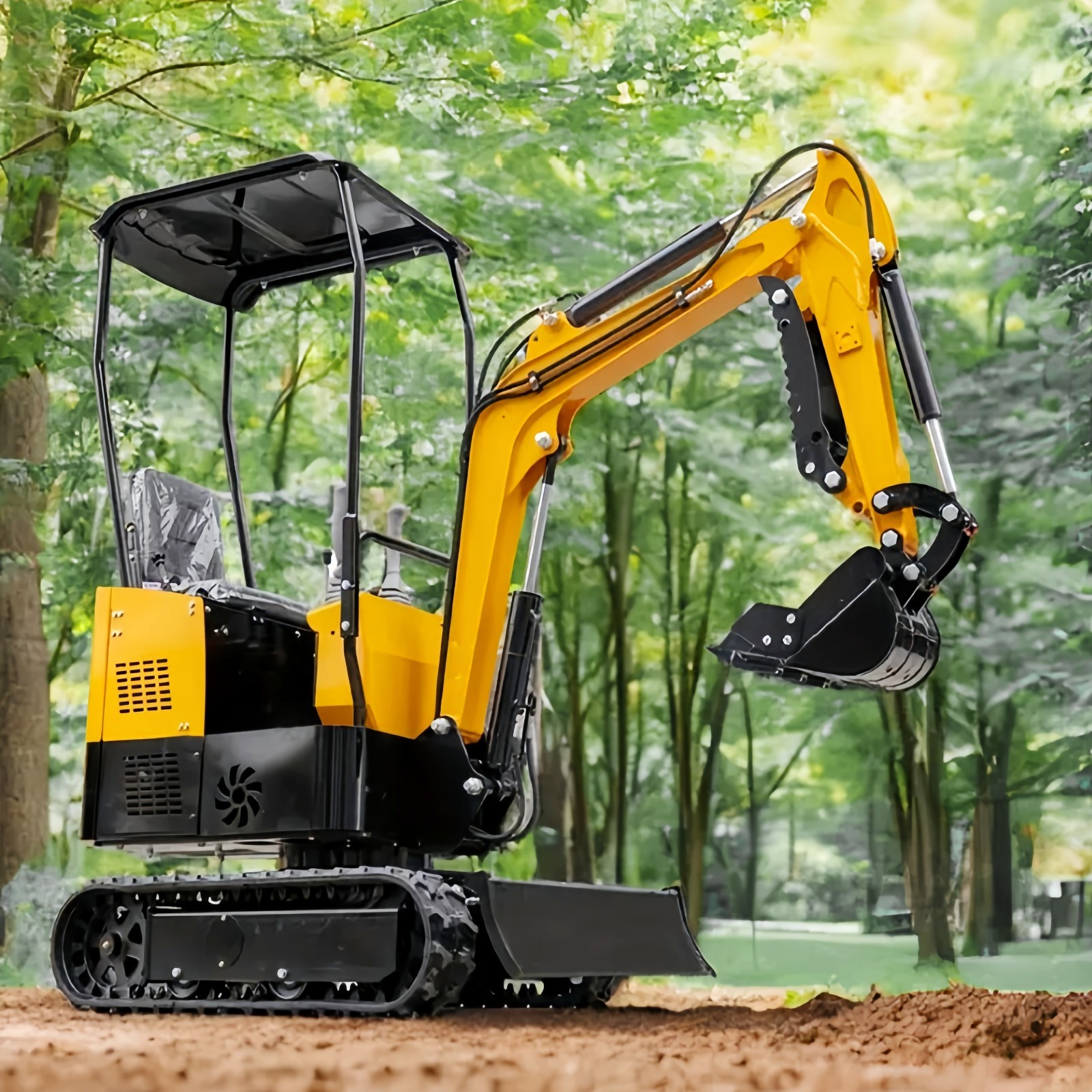 New Conditon Small Digger Hydraulic Mini Excavator with 13.5HP B&S Petrol Engine
