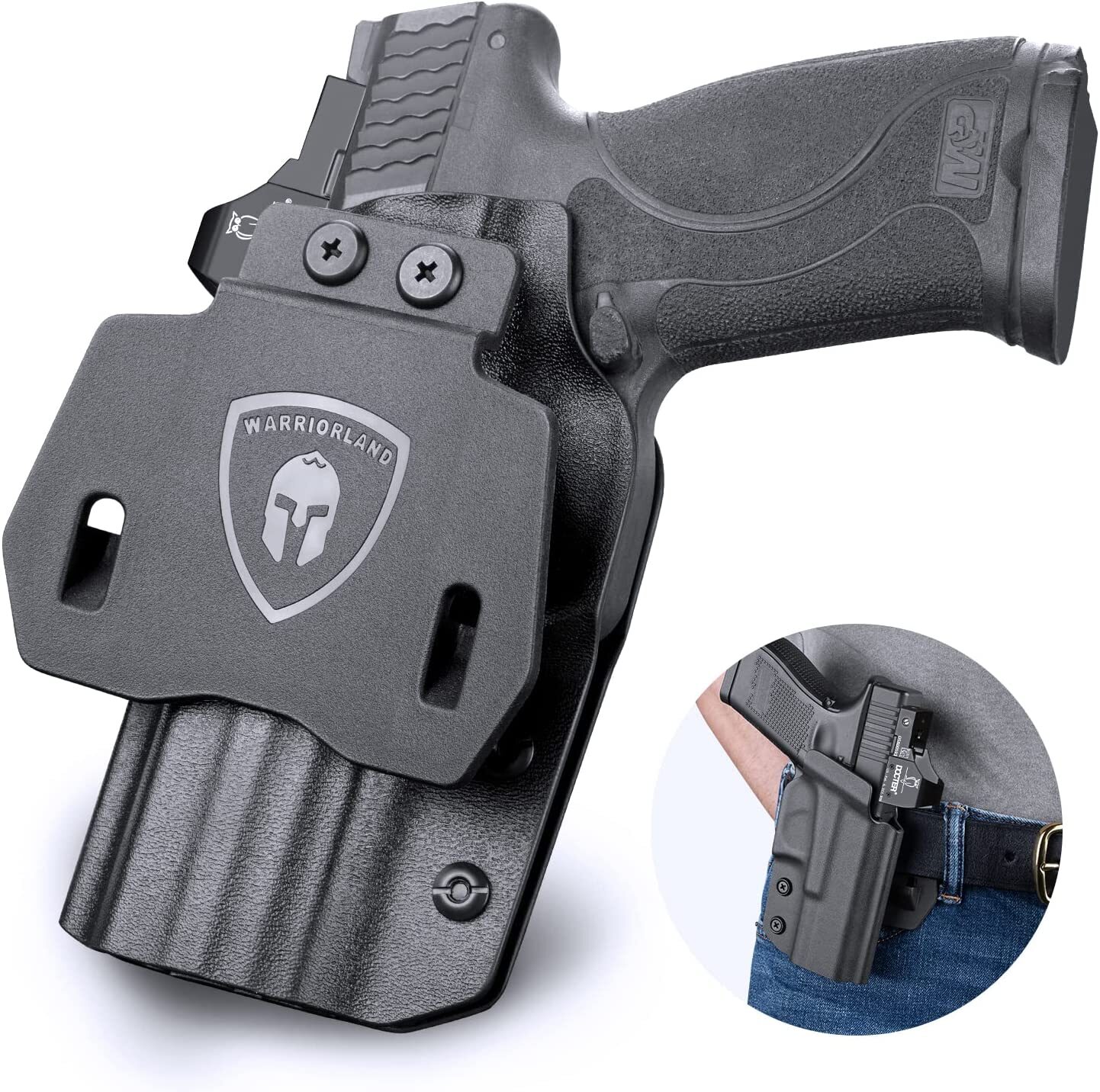 OWB Kydex Holster Fits: S&W M&P M2.0 9mm / .40 3.6″/4″/4.25″ Pistol,Right Hand