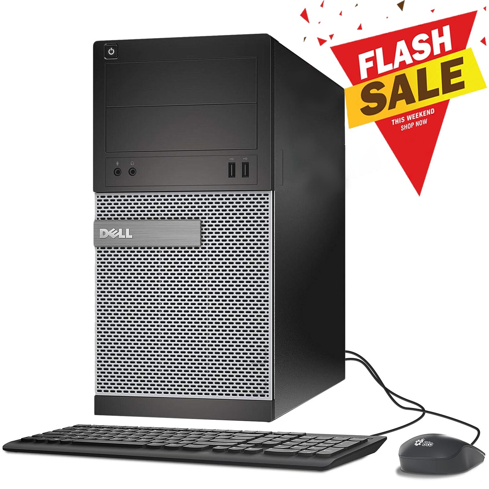 Dell 3020 Desktop PC Computer Tower Intel i5-4th 16GB 500GB HDD Wi-Fi Win 10 Pro