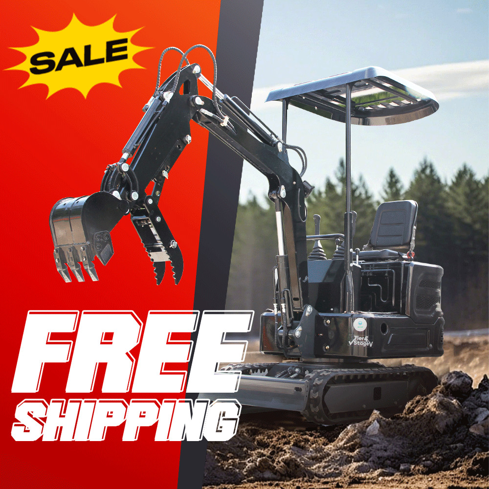 13.5HP 2000lb Mini Crawler Excavator USA Stock 2025 EPA Hydraulic NEW Gasoline