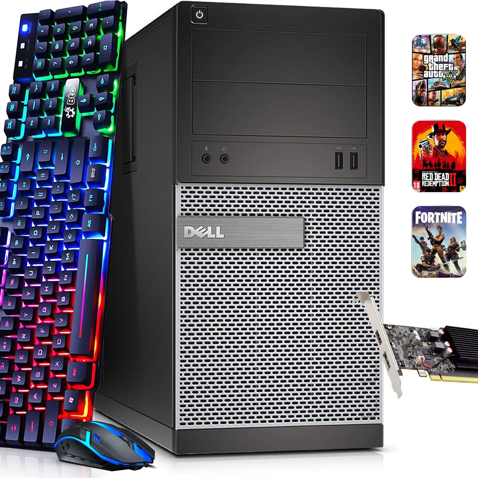 Dell MT Gaming PC Desktop Intel i5-4th 16GB 512GB SSD NVIDIA GTX 1660s Windows11