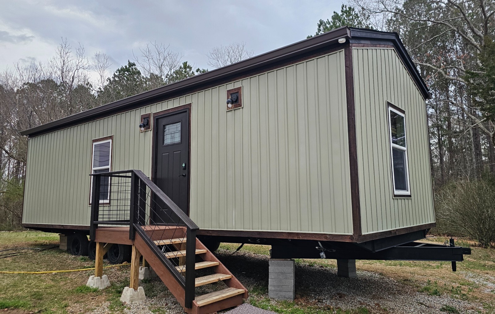 Free delivery Amazing 12×34 400sqft tiny house on wheels farmhouse style