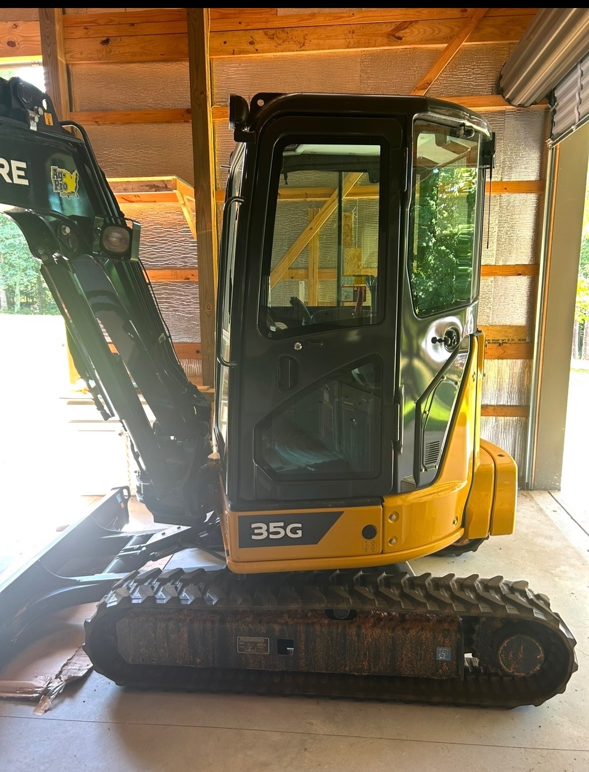 John Deere 35G Cab Excavator Low Hours Practically New