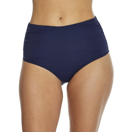 Anne Cole – Convertible High Waist Shirred Swim Bottom
