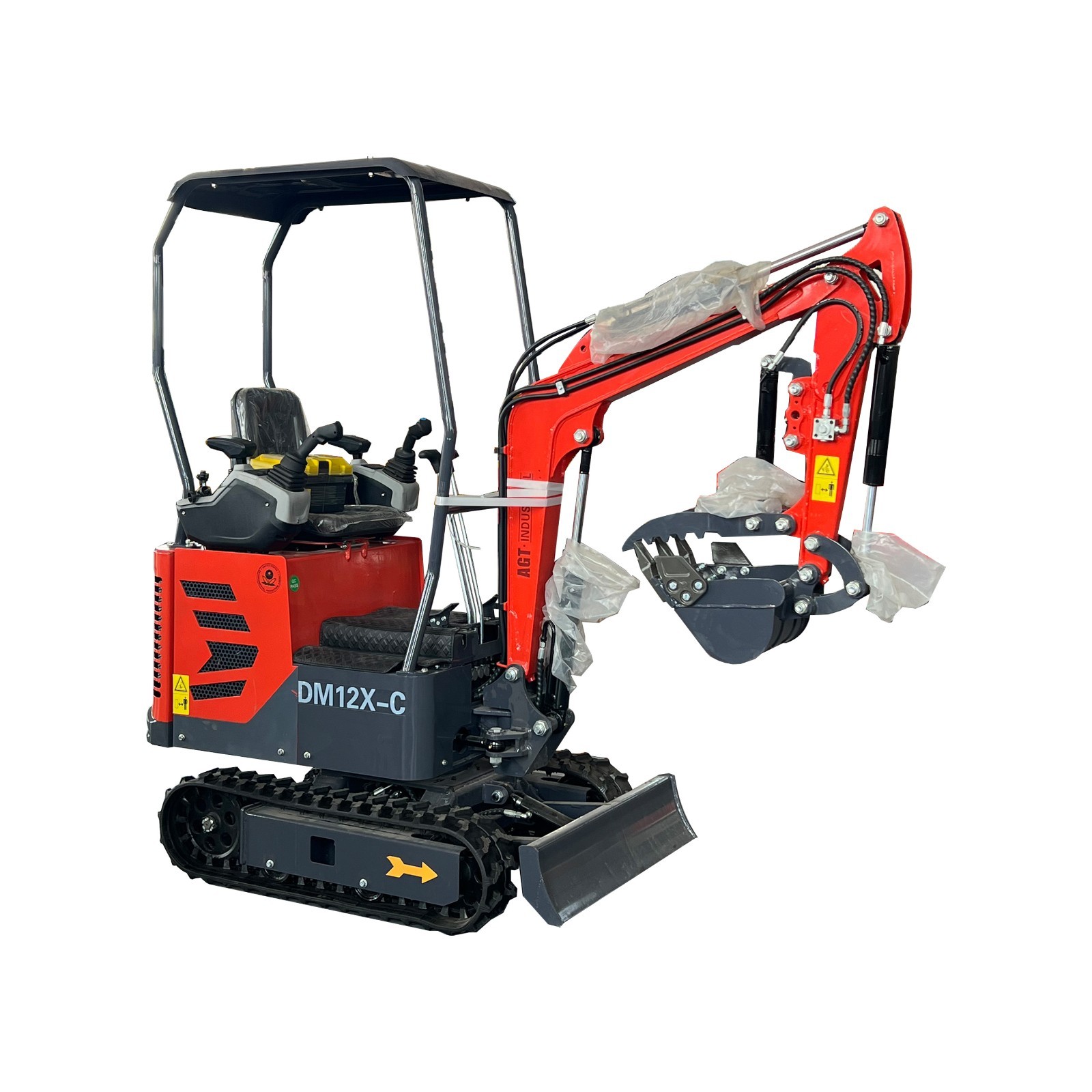 AGT Mini Excavator w/Pilot Control Swing Boom&Hydraulic Thumb B&S Engine DM12X-C