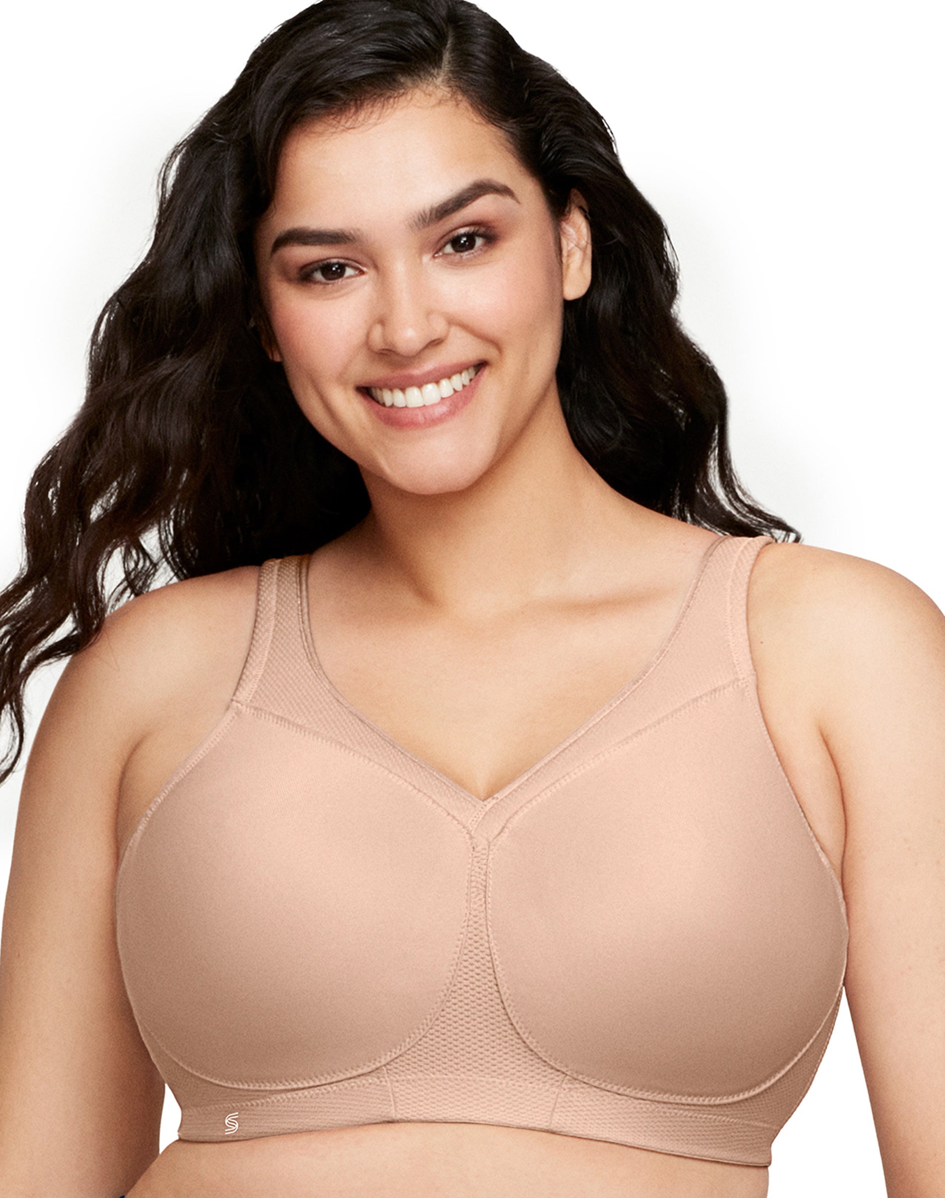 Glamorise Full Figure Plus Size MagicLift Seamless Wirefree Sports Bra Cafe 40D Women’s