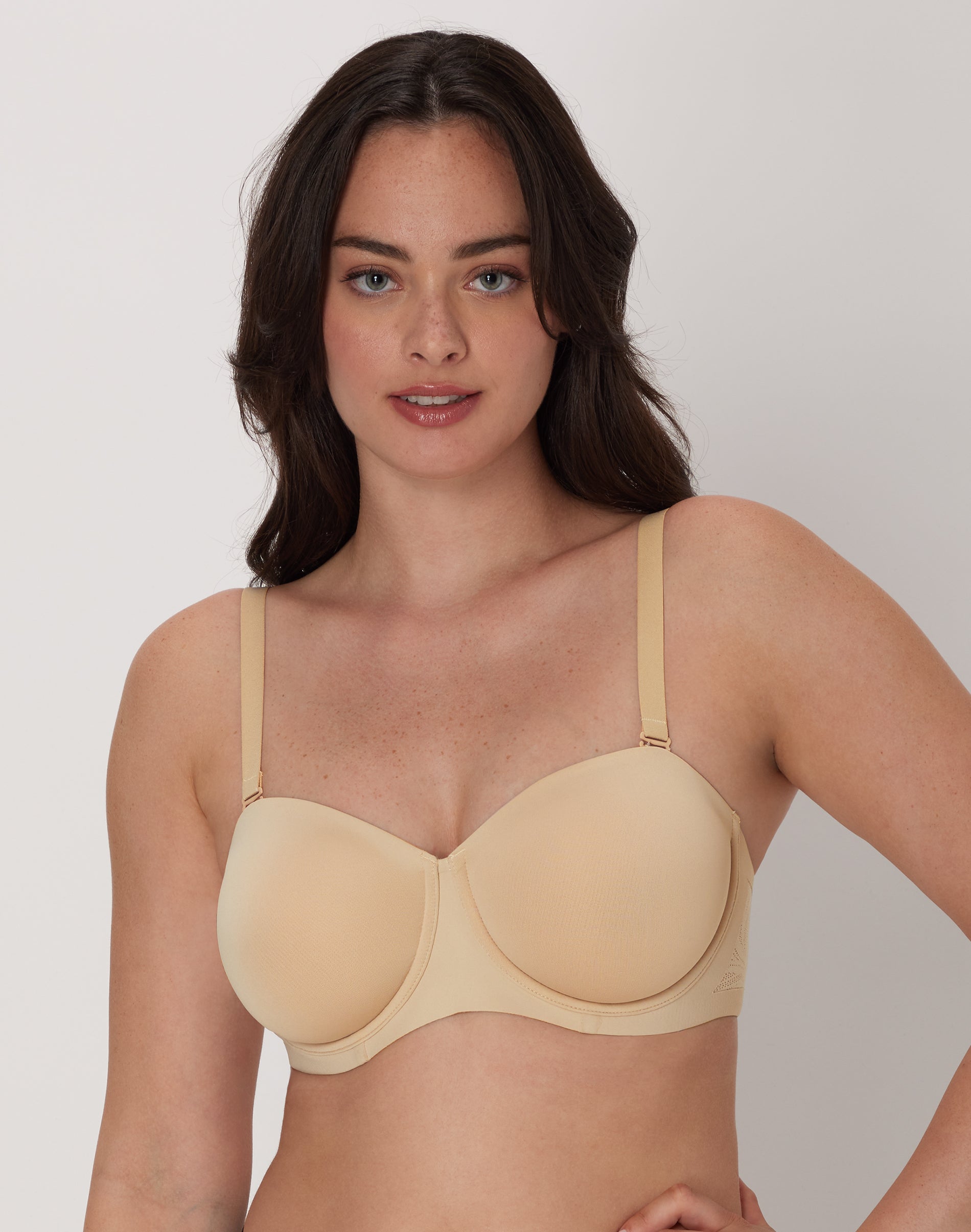 Bali’s Coolest Smoothing Strapless Minimizer Bra Almond 34D Women’s
