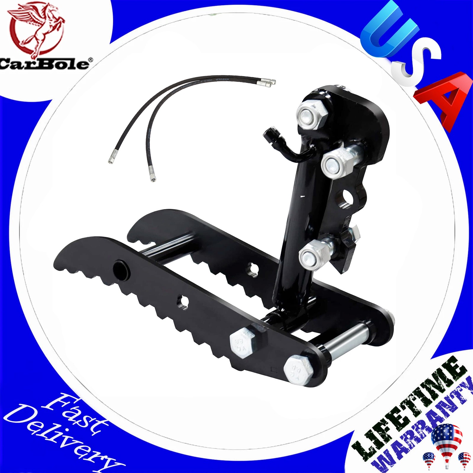 L-Shaped Bracket Hydraulic Thumb Clip Attachments For Mini Excavators 3-Holes