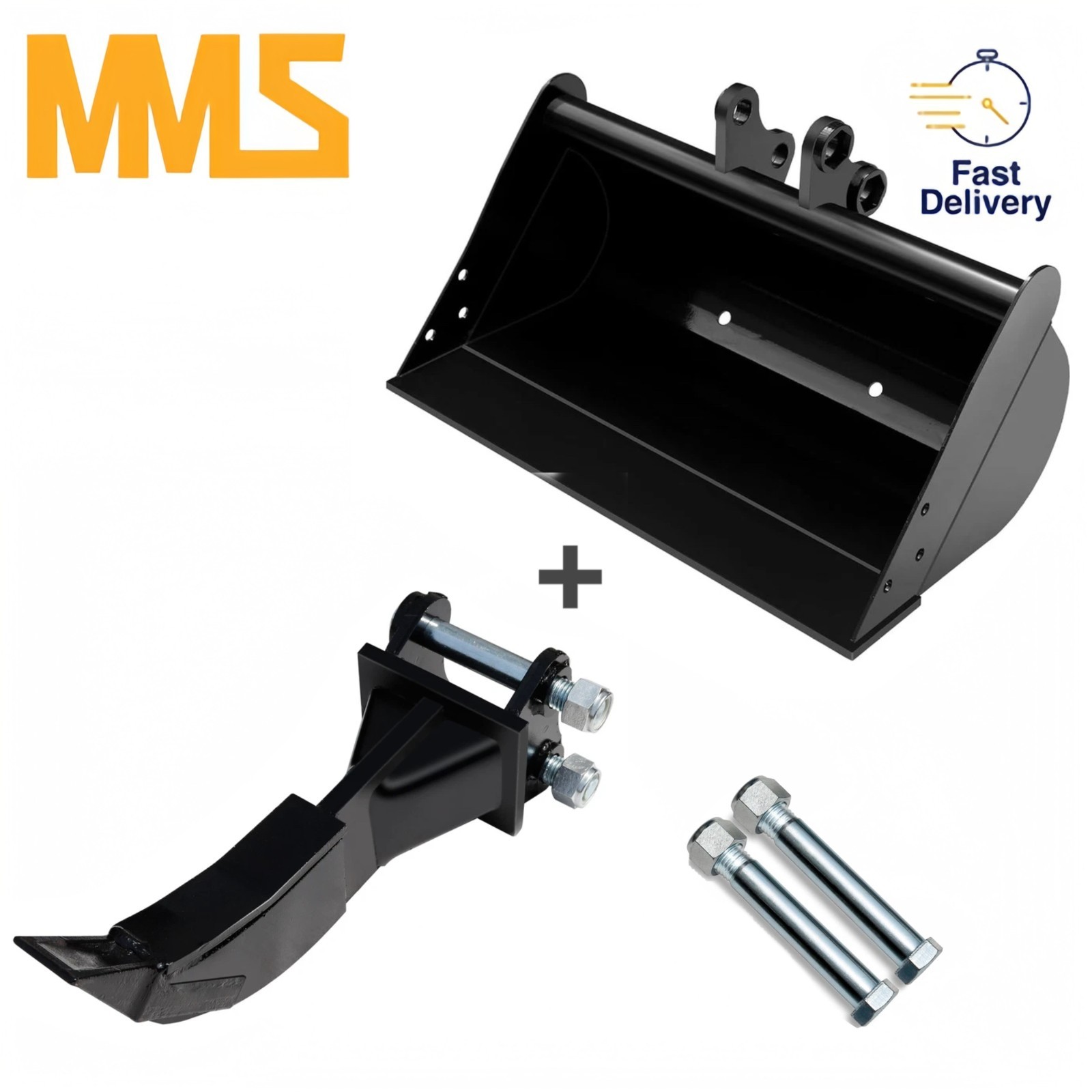 MMS Ripper+Bucket Attachment For 0.8-1ton Mini Excavator Small Digger auger