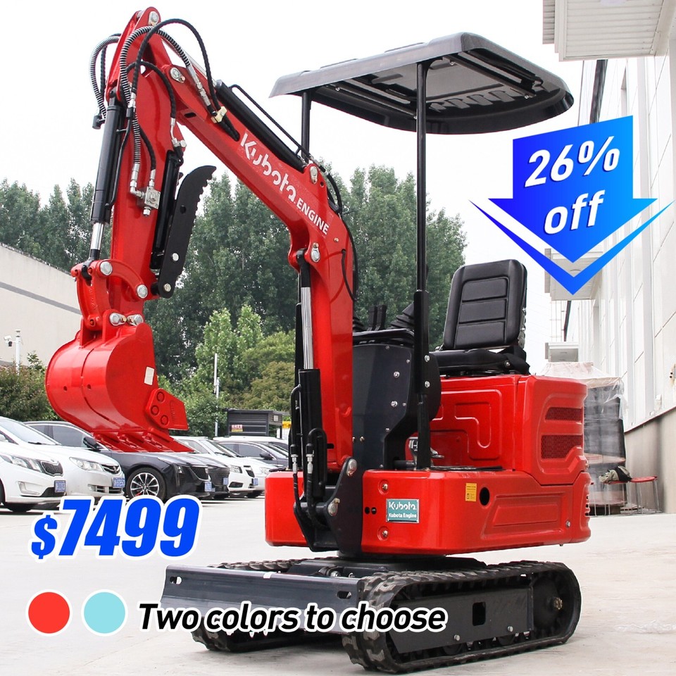Free Shipping Hydraulic Thumb 11.5HP 2000lb Mini Excavator Garden Diesel Crawler