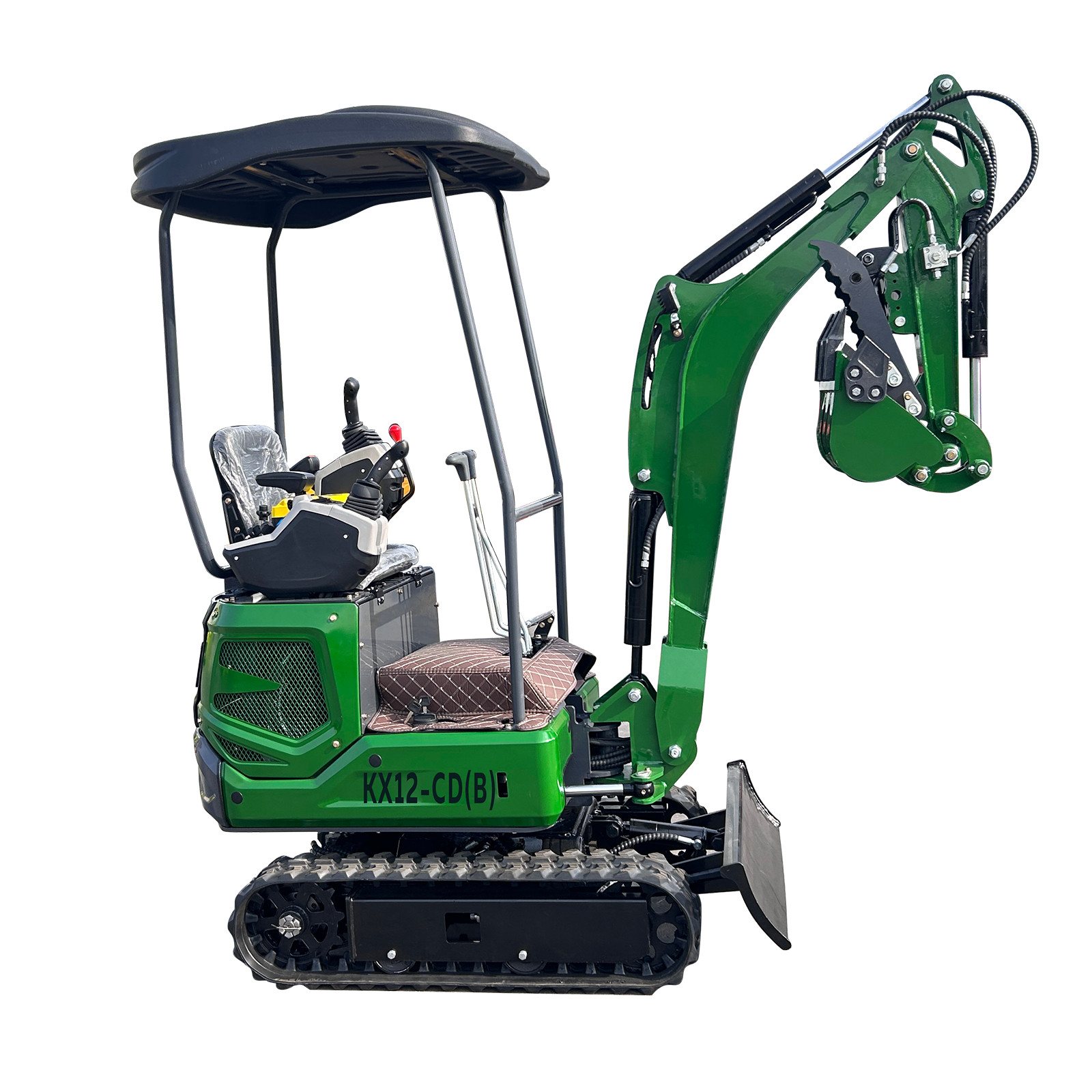 1-Ton Mini Excavator Tracked Crawler 13.5 HP B&S Gas Engine w/ Hydraulic Thumb