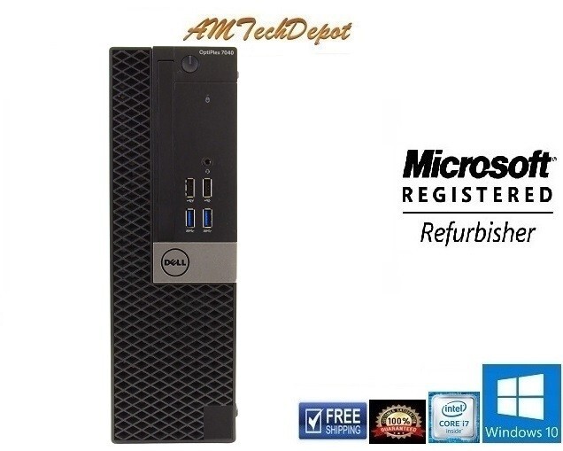 Dell Optiplex 7040 SFF Intel Core i7-6700 3.4Ghz 32GB 512GB SSD Win10 Pro 64-bit