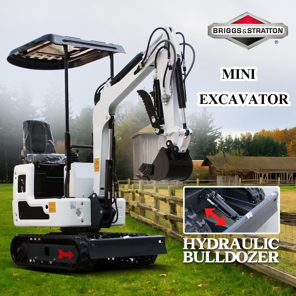 2025 Brand New Mini Excavator Hydraulic Crawler B&S 13.5HP Gasoline EPA Engine